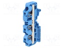 Splice terminal: rail; SNK; 0.5÷10mm2; ways: 1; terminals: 3; blue