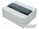 Enclosure: for modular components; IP65; light grey; ABS + PC
