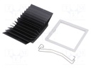 Heatsink: extruded; grilled; black; L: 42.5mm; W: 42.5mm; H: 14.5mm