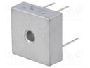 Single-phase bridge rectifier; Urmax: 100V; If: 15A; Ifsm: 300A