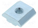 Nut; for profiles; Width of the groove: 8mm; steel; zinc