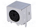 Socket; DIN mini; female; PIN: 6; THT; angled 90°