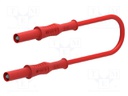 Test lead; 12A; banana plug 4mm,both sides; insulated; Len: 1m