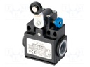 Limit switch; lever R 26,5mm, plastic roller Ø18mm,with reset