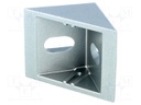 Angle bracket; for profiles; Width of the groove: 8mm; W: 40mm