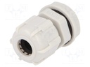 Cable gland; M12; 1.5; IP68; Mat: polyamide; grey