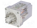 Relay: electromagnetic; 3PDT; Ucoil: 42VAC; 10A; max.24VDC; PIN: 11