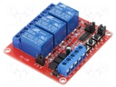 Module: relay; Channels: 3; 5VDC; max.250VAC; 10A; 66x57.5x18.5mm