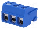 Pluggable terminal block; Contacts ph: 5mm; ways: 3; angled 90°