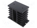 Heatsink: extruded; H; black; L: 100mm; W: 49mm; H: 91mm; aluminium