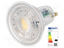 LED lamp; neutral white; GU10; 230VAC; 575lm; 6.9W; 36°; 4000K