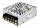 Power supply: switched-mode; modular; 36W; 12VDC; 99x82x36mm; 3A