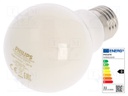 LED lamp; neutral white; E27; 230VAC; 1521lm; 10.5W; 4000K