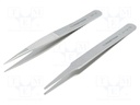 Tweezers; Pcs: 2; universal; Blades: straight