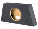 Car loudspeaker enclosure; MDF; black melange; textil; 15l; 250mm