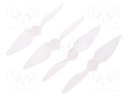 Propeller; transparent; Pcs: 4; Kit: 2x CW + 2x CCW; Ø: 5"; 4g