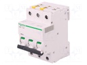 Circuit breaker; 400VAC; Inom: 6A; Poles: 3; DIN; Charact: C; 10kA