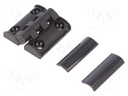 Hinge; Width: 38mm; technopolymer (PA); black; H: 39.5mm; -20÷80°C