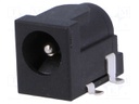 Socket; DC supply; male; 5,5/2,1mm; 5.5mm; 2.1mm; SMT; 2A; 12VDC