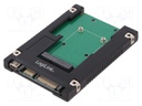 MSATA to SATA adapter; supports mSATA SSD; black