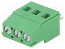 PCB terminal block; angled 90°; 5mm; ways: 3; on PCBs; 2.5mm2; 16A