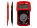 Digital multimeter; LCD 3,5 digit (1999); 40÷500Hz; 125x75x25mm