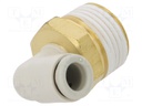 Push-in fitting; threaded,angled 90°; R 3/8"; outside; -1÷10bar