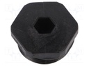 Stopper; M25; IP68; Mat: polyamide; black