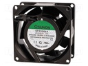 Fan: AC; axial; 230VAC; 80x80x38mm; 39(±7%)m3/h; 31dBA; 2300rpm