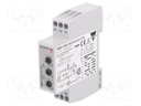 Timer; 0,1s÷100h; SPDT; 24VDC/5A,250VAC/5A; 24÷240VAC; 24VDC; DIN