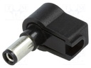 Plug; DC supply; female; 5,5/2,1mm; for cable; soldering; 500mA