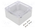 Enclosure: multipurpose; X: 100mm; Y: 100mm; Z: 55mm; polycarbonate