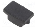 Cap for LED profiles; black; ABS; rounded; Pcs: 20; BEGTON12