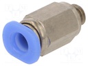 Push-in fitting; straight; M5; -0.95÷10bar; 4mm