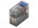 Relay: electromagnetic; DPDT; Ucoil: 12VDC; 8A/250VAC; 8A/24VDC; 8A