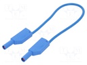 Test lead; silicone; 0.25m; blue; 19A; 1kV; Cond.cross sec: 1mm2