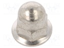 Nut; with flange; hexagonal; M8; A2 stainless steel; Pitch: 1,25