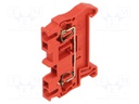 Splice terminal: rail; 0.08÷2.5mm2; ways: 1; terminals: 2; red; TS35