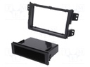 Radio mounting frame; Opel,Suzuki; 2 DIN; black