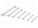 Key set; bent,combination spanner; Pcs: 7