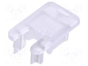 Cap for LED profiles; transparent; polycarbonate; V: with keyway