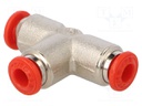 Push-in fitting; T-tap splitter; -0.99÷20bar; 4mm