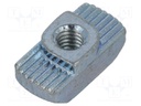 Nut; for profiles; Width of the groove: 8mm; steel; zinc