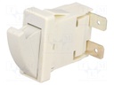 Switch: door; Pos: 2; SPST; Leads: 6,3x0,8mm connectors; Body: white