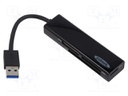 Card reader: memory; USB 3.0; black; Communication: USB; 70mm