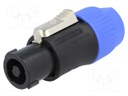 Plug; loudspeaker; female; PIN: 4; for cable; 30A; 250V; 1.5÷4mm2