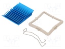 Heatsink: extruded; grilled; blue; L: 35mm; W: 35mm; H: 7.5mm; 5.3°C/W