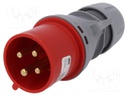 Connector: AC supply 3-phase; plug; male; 32A; 400VAC; IEC 60309