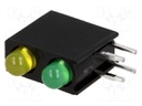 LED; in housing; yellow/green; 3mm; No.of diodes: 2; 20mA; 40°