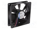 Fan: DC; axial; 92x92x25mm; 61m3/h; 23dBA; ball bearing; 1950rpm